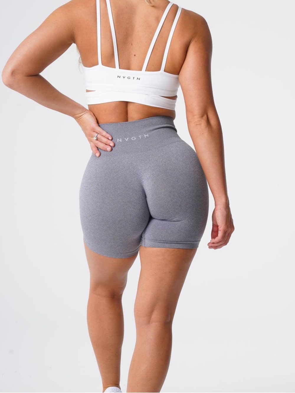 NVGTN Pro Seamless Shorts•Grey🩶 - Picture 2 of 11